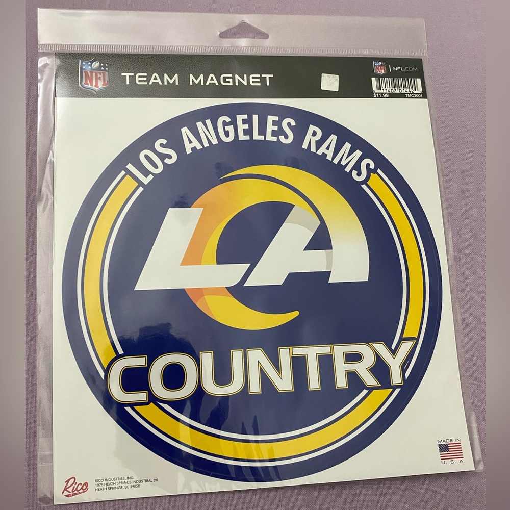 🏈 Los Angeles LA Rams 🏈 Logo 8” Magnet